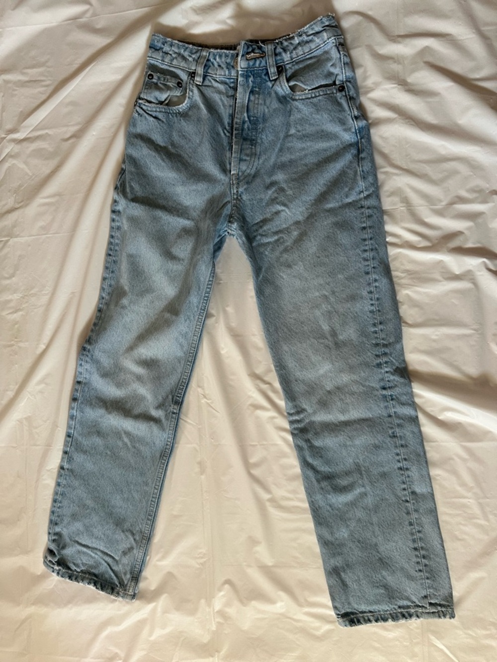 Classic Light Blue Straight-Leg Jeans